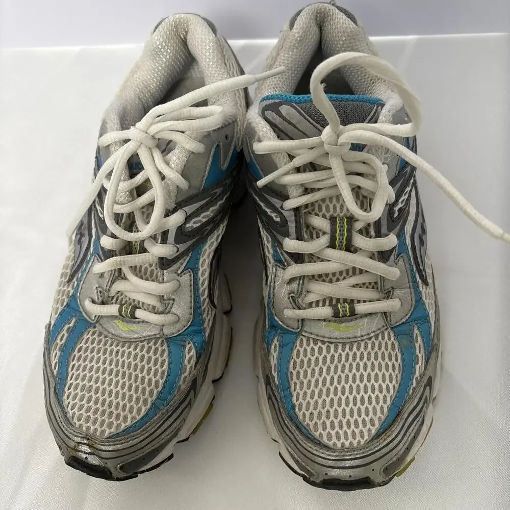 Saucony Ignition 2 Womens 7.5 Running Shoes Blue Silver Athletic Sneaker‎